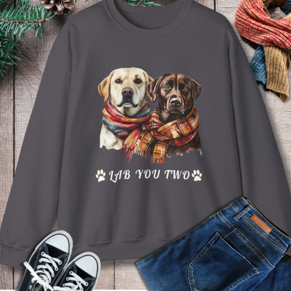 "Lab You Two" Labrador Sweatshirt – A Perfect Gift for Dog Lovers