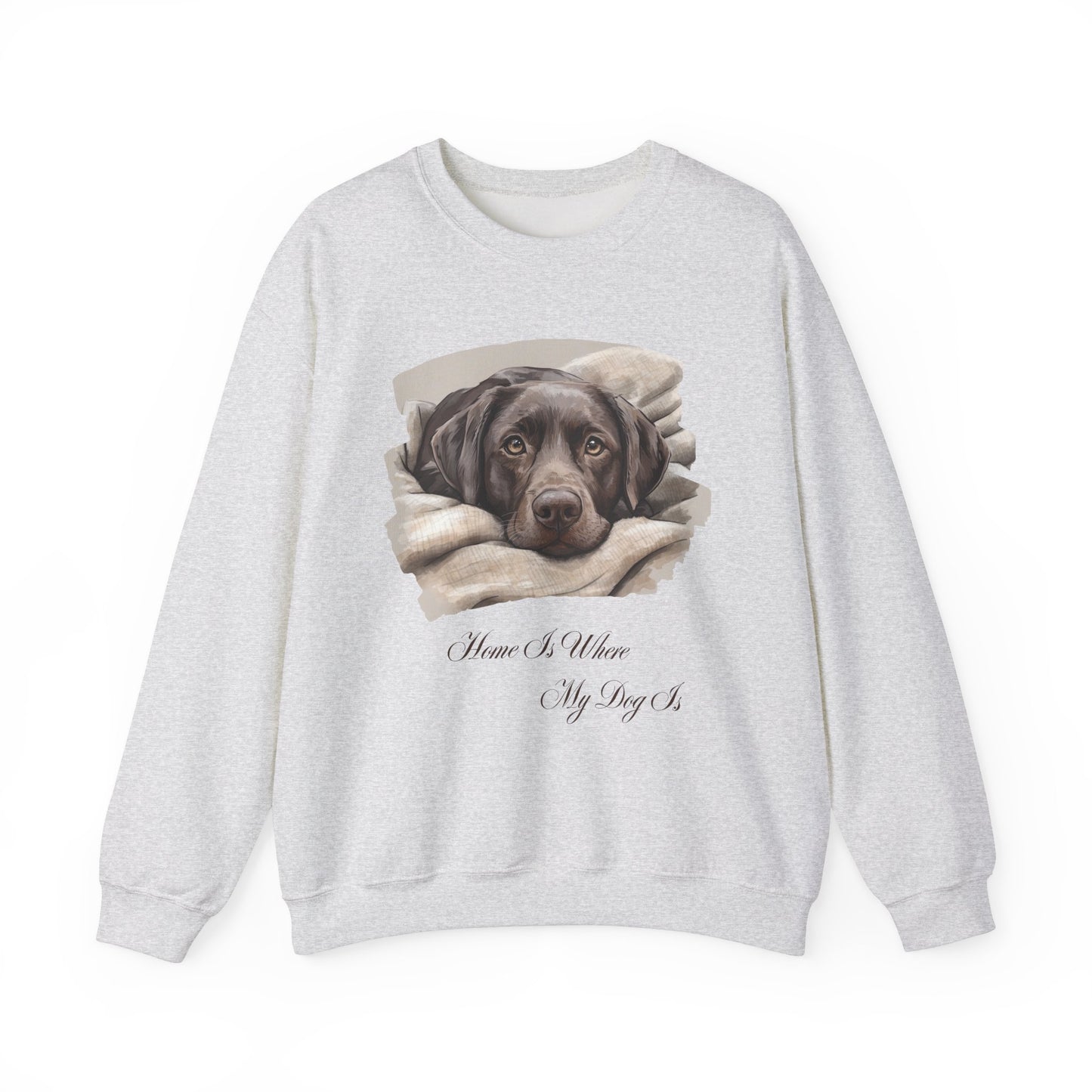 Chocolate Labrador Retriever "Home Is" Sweater