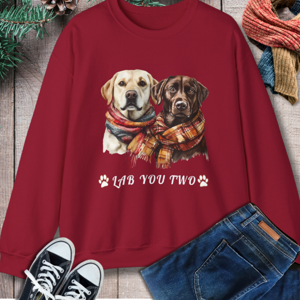 "Lab You Two" Labrador Sweatshirt – A Perfect Gift for Dog Lovers