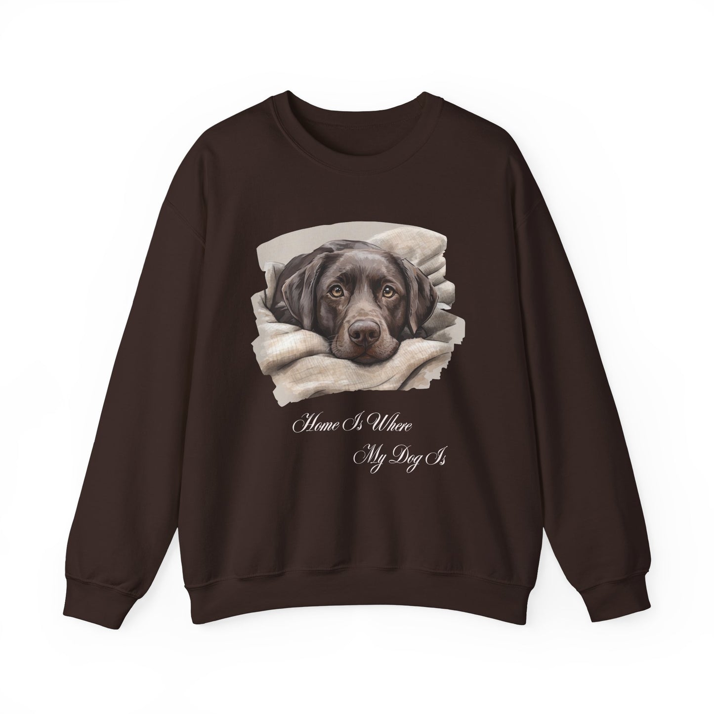 Chocolate Labrador Retriever "Home Is" Sweater