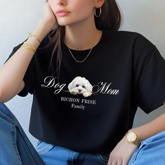 Bichon Frise dog mom t-shirt, dog lover gift