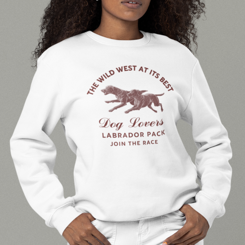 Labrador wild west club sweater white