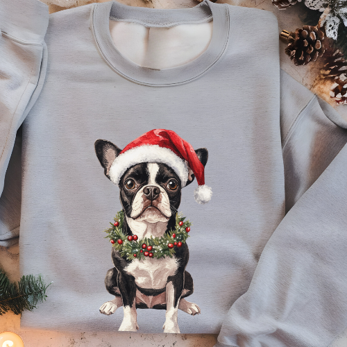 Boston Terrier Christmas Sweatshirt