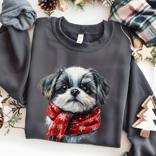 Festive Shih Tzu Christmas Sweater