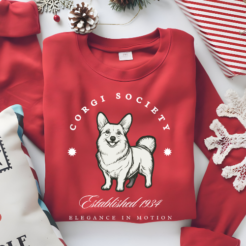 Corgi Society Retro-Style Sweatshirt