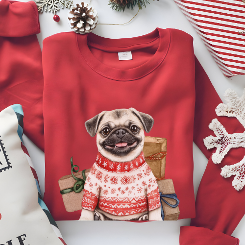 Pug Christmas Sweatshirt