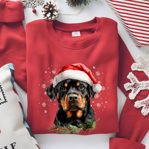 Rottweiler Santa Sweatshirt