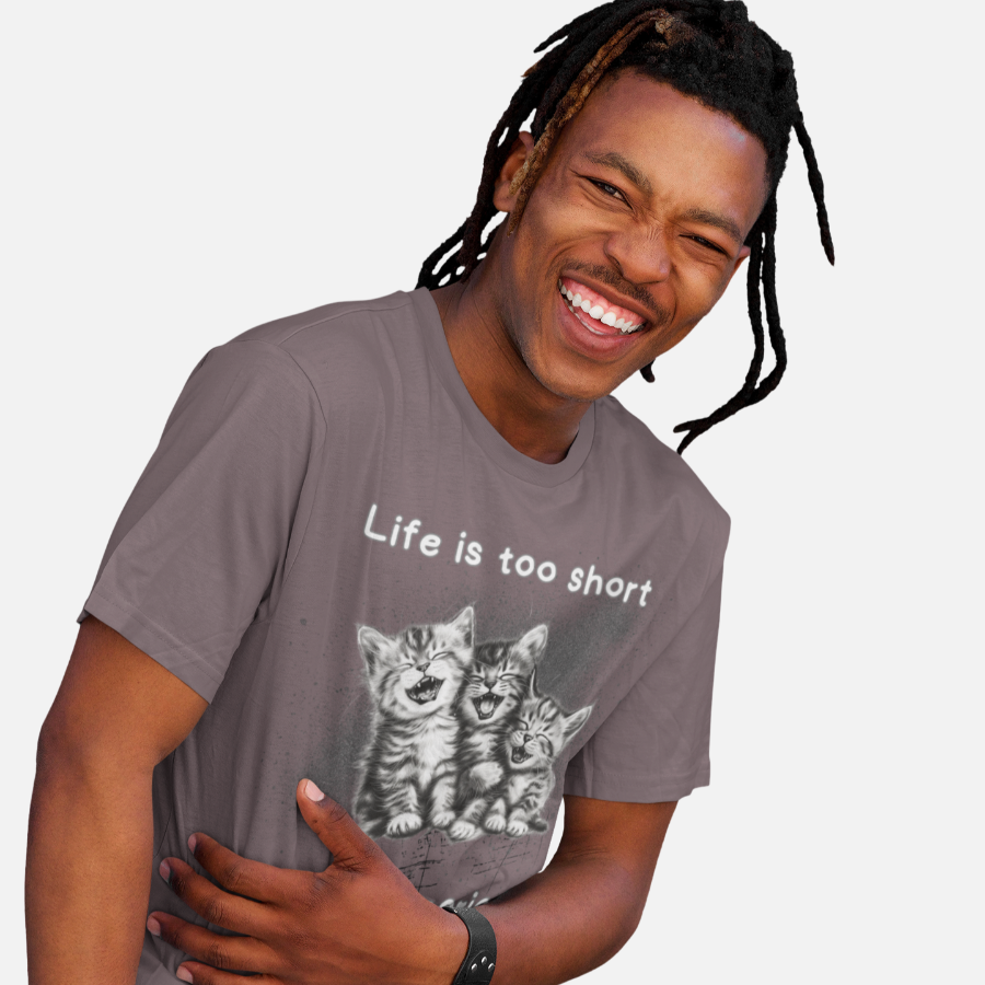 "Laugh More" Unisex Garment-Dyed T-shirt