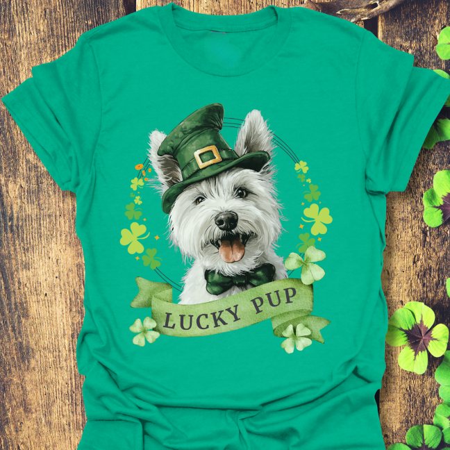 westie dog lover st. patrick's day t-shirt