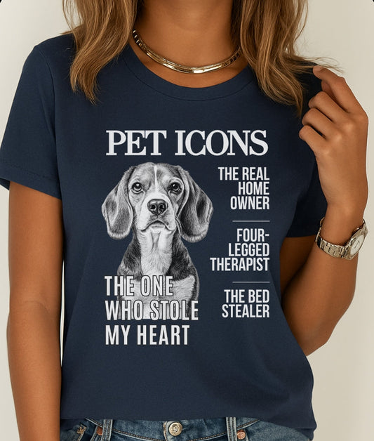 Pet Icons T-shirt - Beagle Edition