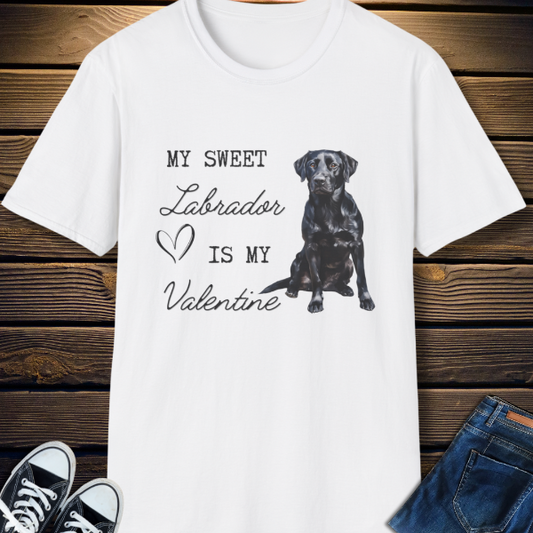 black labrador retriever valentine tee