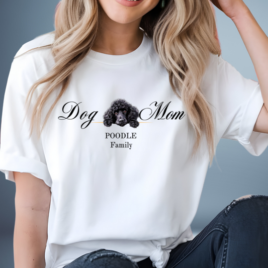 black poodle dog mom t-shirt, dog mom gift, valentine's day, mother;s day, st. patrick's day poodle lover gift