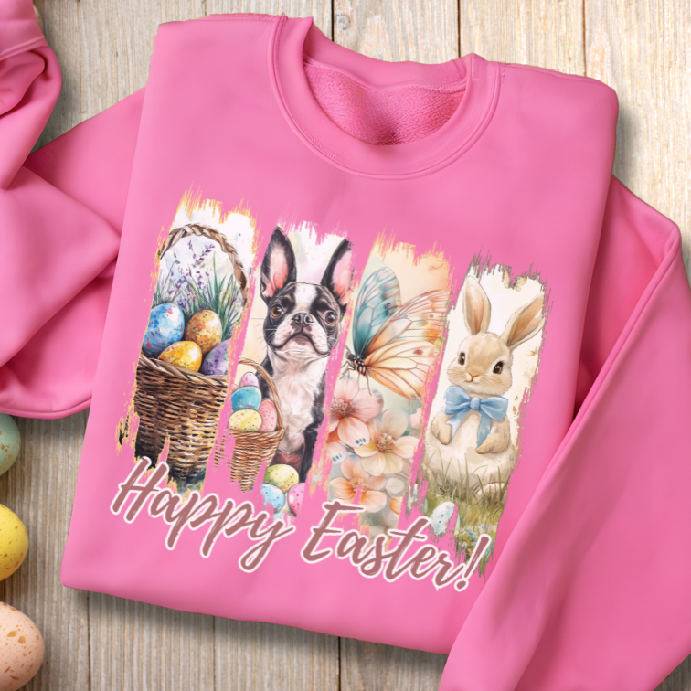 Boston Terrier Dog Lover Easter Sweatshirt