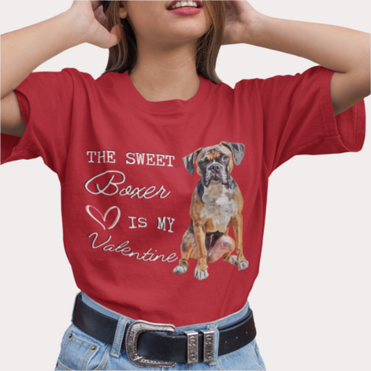 boxer valentine shirt red
