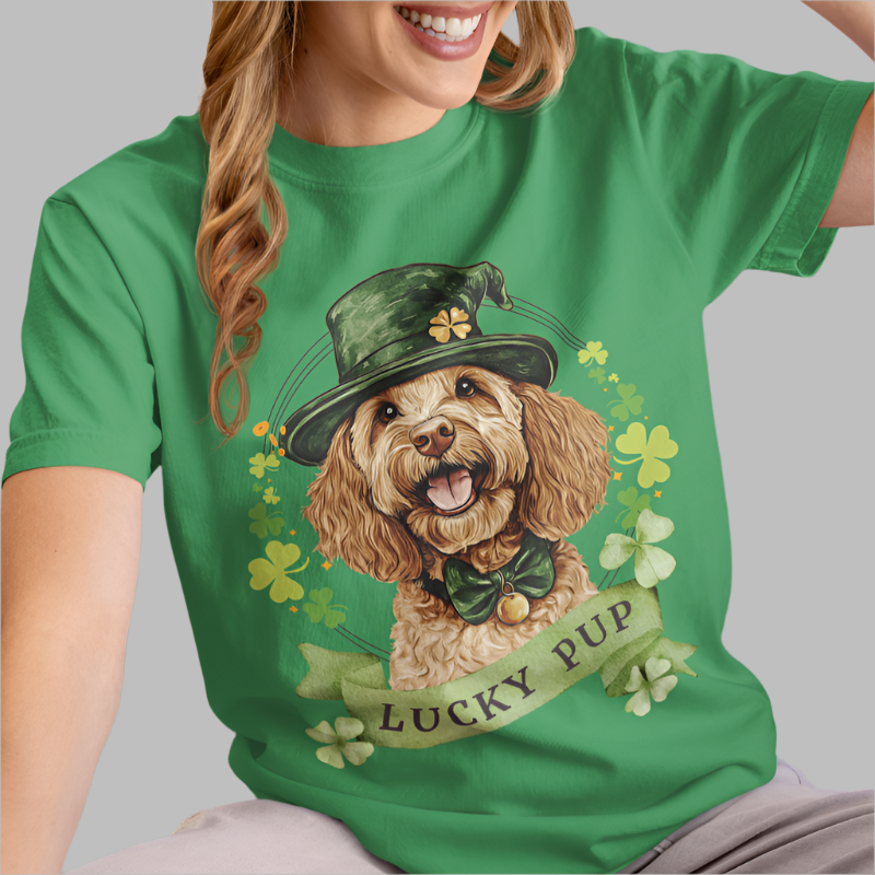 cockapoo dog lover t-shirt st.patrick's day irish green