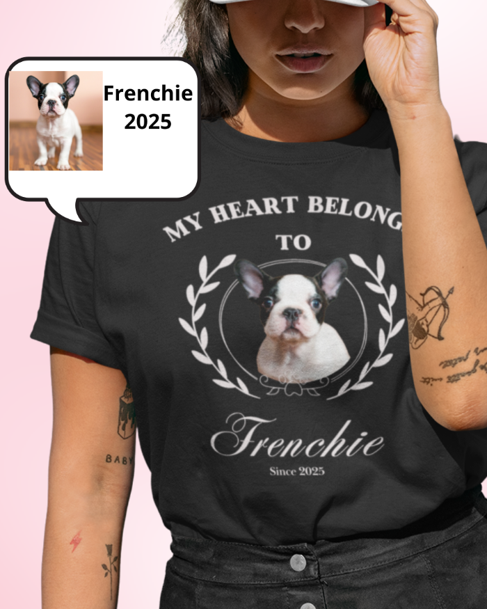 Fully Customizable Pet T-shirt - Valentine's Day Gift for Dog Lovers, Cat lovers, Pet Enthusiasts