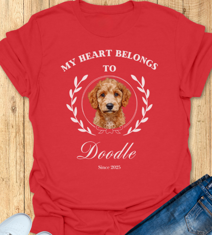 Fully Customizable Pet T-shirt - Valentine's Day Gift for Dog Lovers, Cat lovers, Pet Enthusiasts