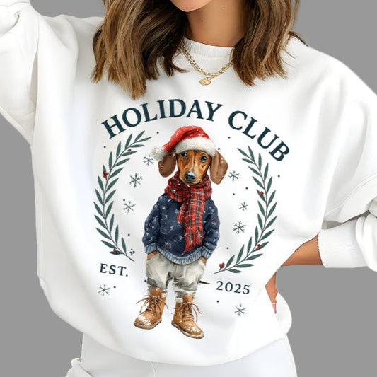 Dachshund Holiday Club Christmas Sweater