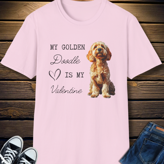 golden doodle valentine tee