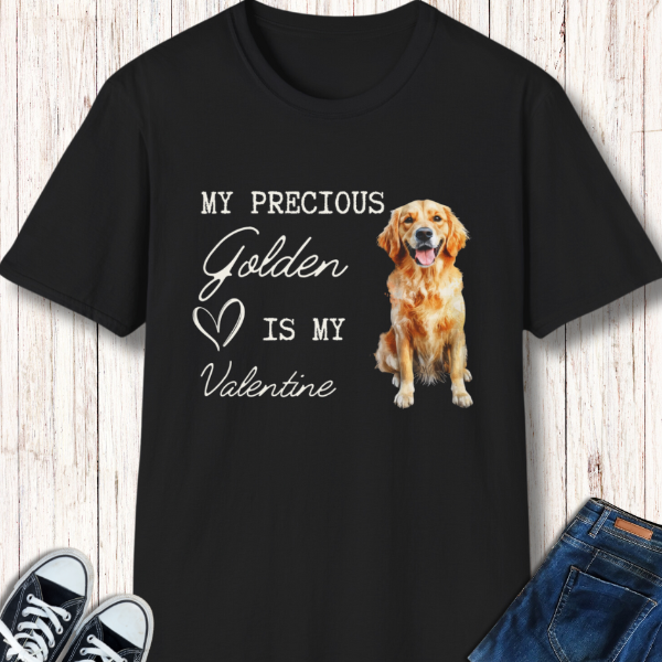 golen reriever valentine shirt