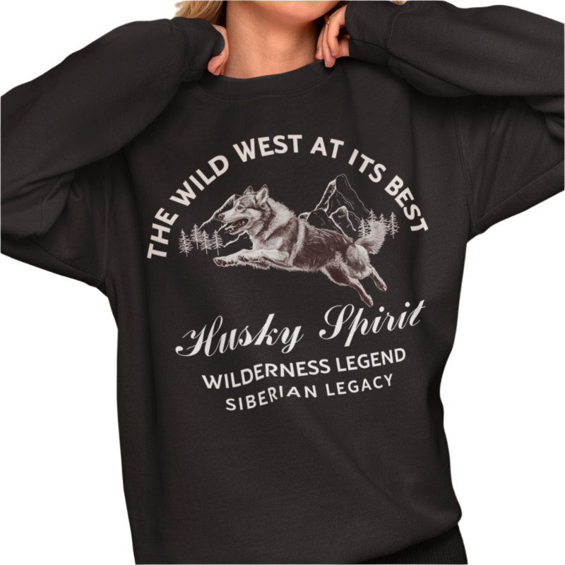 Siberian Husky Spirit – Wild West Edition Sweater