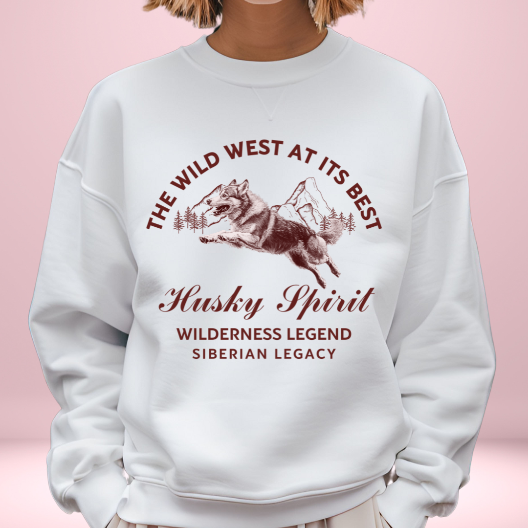 Siberian Husky Spirit – Wild West Edition Sweater