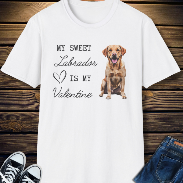 yellow labrador valentine tee