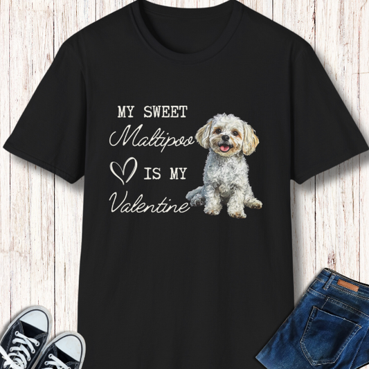 maltipoo valentine t-shirt