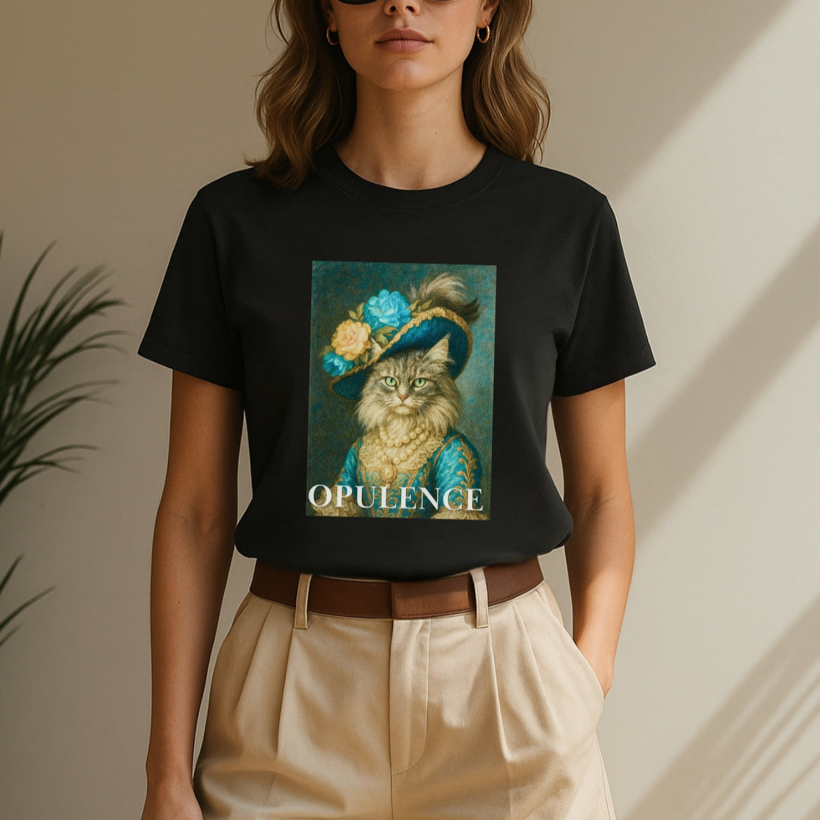 Opulence Cat Tee – The Victorian Blue