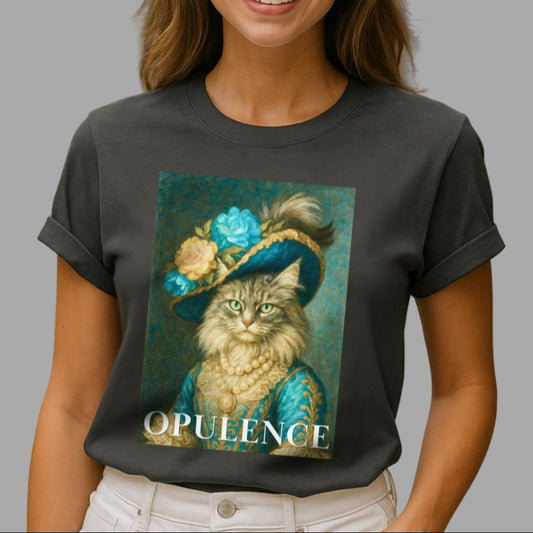 Opulence Cat Tee – The Victorian Blue