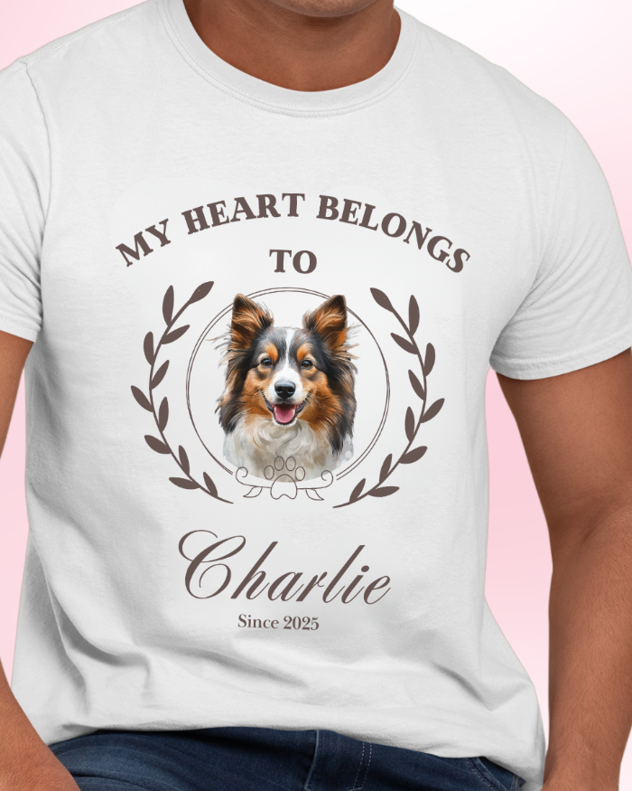 Fully Customizable Pet T-shirt - Valentine's Day Gift for Dog Lovers, Cat lovers, Pet Enthusiasts