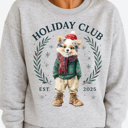 Pomeranian Holiday Club Christmas Sweater