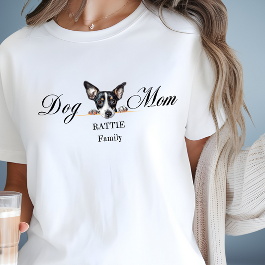 rat terrier dog mom t-shirt, rattie dog lover gift