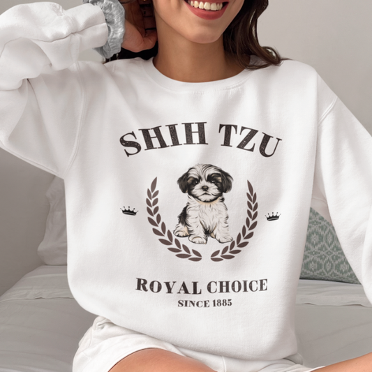 shih tzu club sweater white