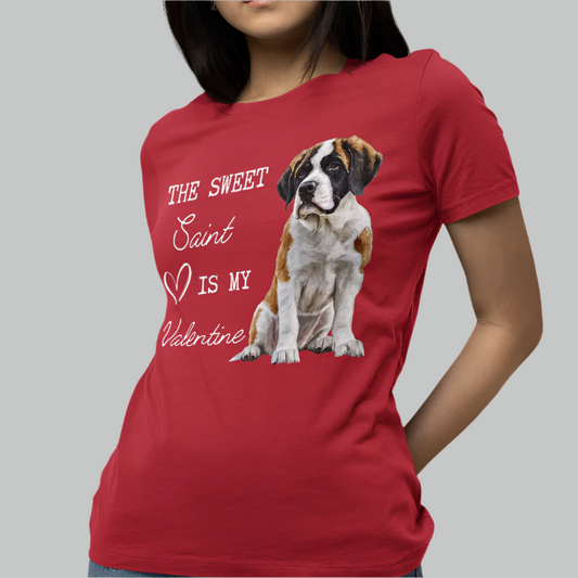 st.bernard valentine tee red