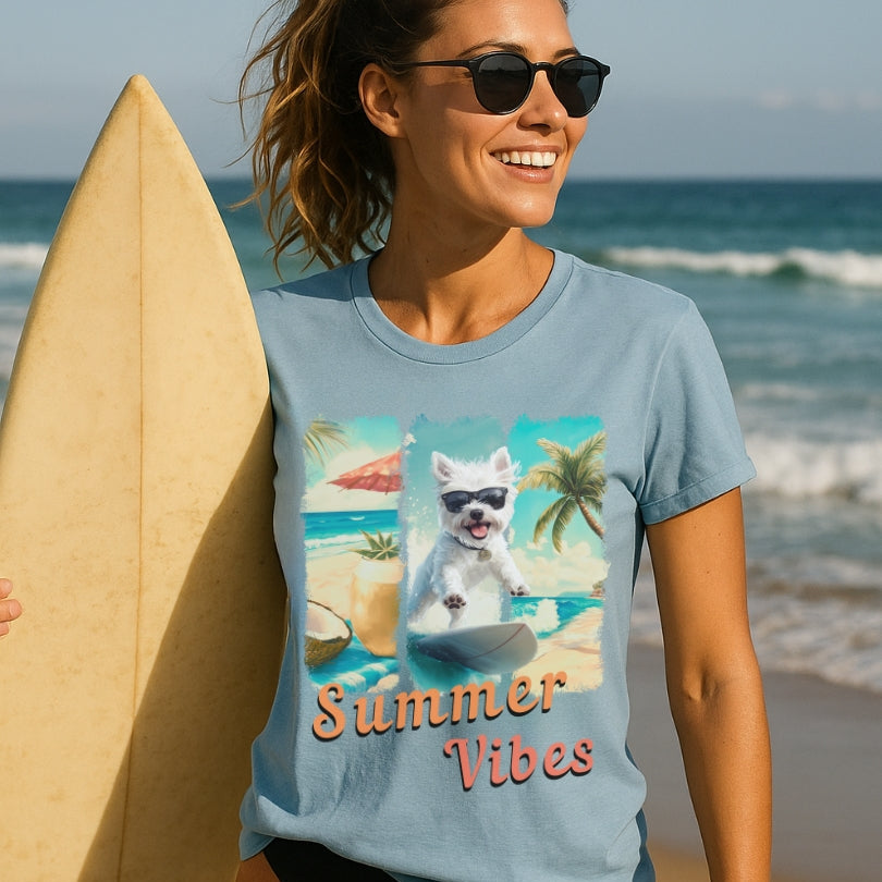 Summer Vibes – Surf Squad – Westie T-Shirt