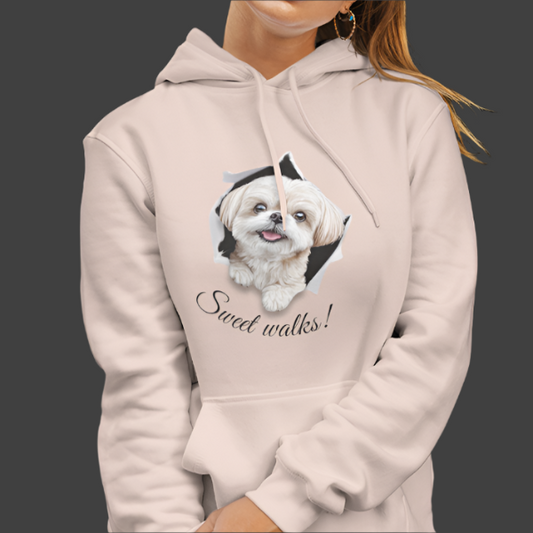 Sweet Walks Maltese Puppy Hoodie