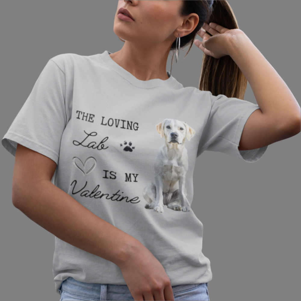 yellow lab valentine tee