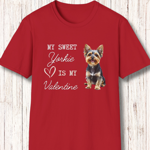 yorkie valentine t-shirt